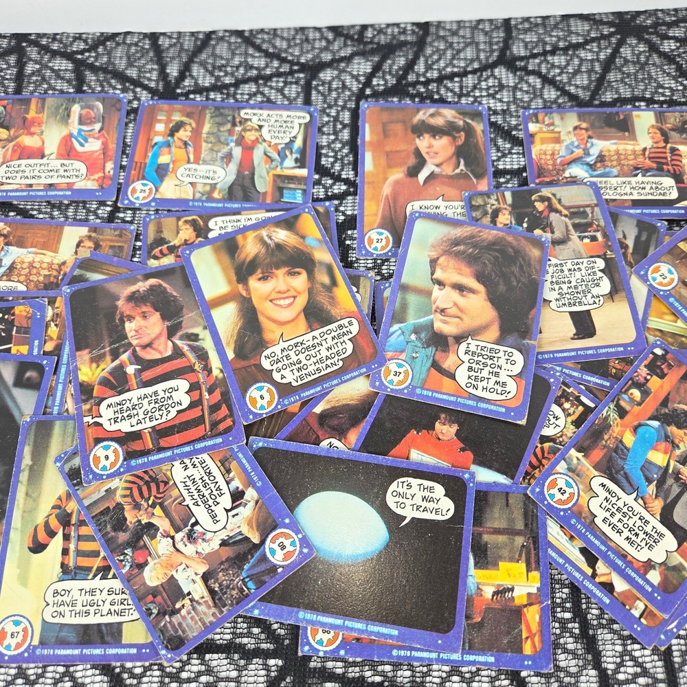Vintage 1978 Mork & Mindy Trading Cards Lot Topps Robin Williams TV Show